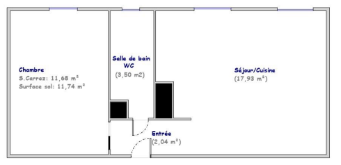 Vente Appartement  2 pièces - 35m² 92130 Issy-les-moulineaux